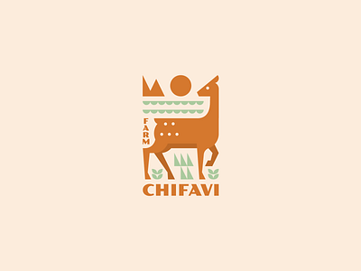 CHIFAVI deer farm geometric design geometry logo simple design