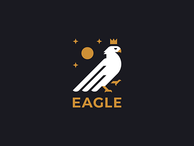 EAGLE crown eagle geometric design geometry logo simple logo white