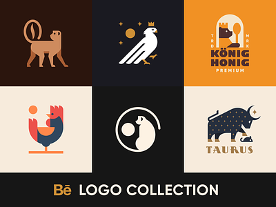 LOGO COLLECTION animals behance collection geometric design illustration logo mark