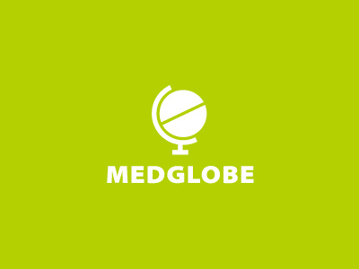 Medglobe book globe logo medical pill