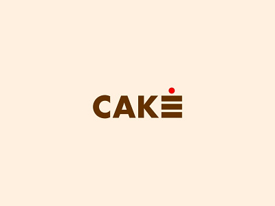 Cake cake letter e logo