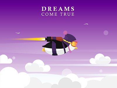 Dreams come true illustration vector art