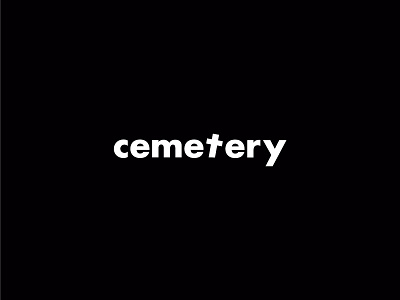 Cemetery cemetery concept cross logo