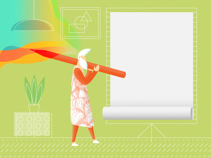 Сreation creation white sheet art design illustration