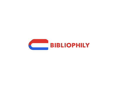 BIBLIOPHILY bibliophily book logo magnet