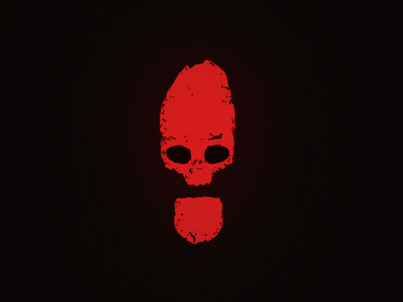 The trace of death death logo skull trace