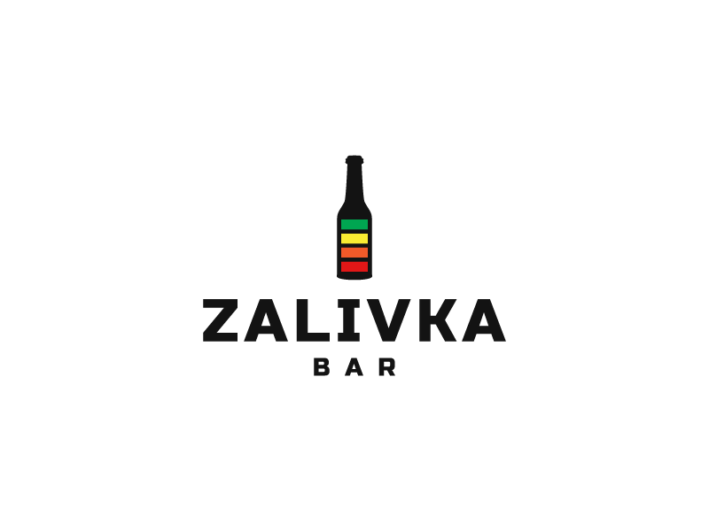 Zalivka bar bar bottle logo