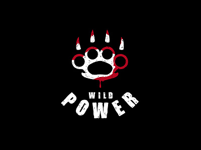 Wild power claws knuckle logo paw