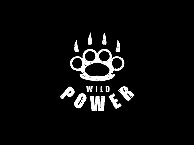 Wild power claws knuckle logo paws