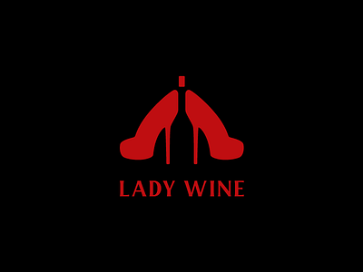 Lady Wine bottle lady logo wine