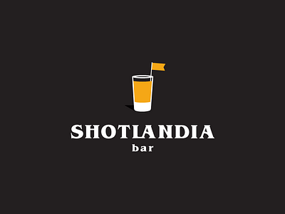 SHOTLANDIA bar country flag land logo