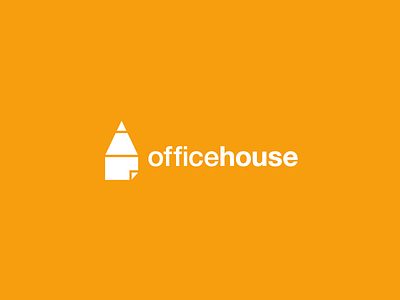 Officehouse house logo office paper pencil