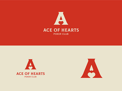ACE OF HEARTS ace club hearts letter a logo poker