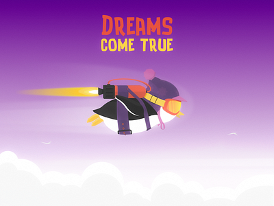 Dreams come true illustration logo