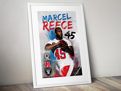 Poster for Marcel Reece NFL Pro-Bowl football graphic graphic design illustration nfl photoshop poster