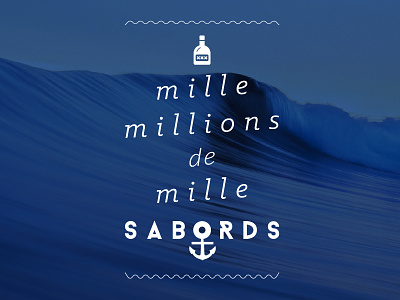 Mille Millions de Mille Sabords blue captain haddock sea tintin typography