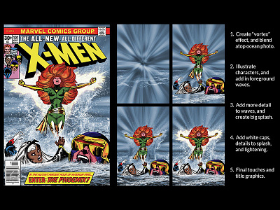 X-Men 101 step-by-step comics illustration marvel x men