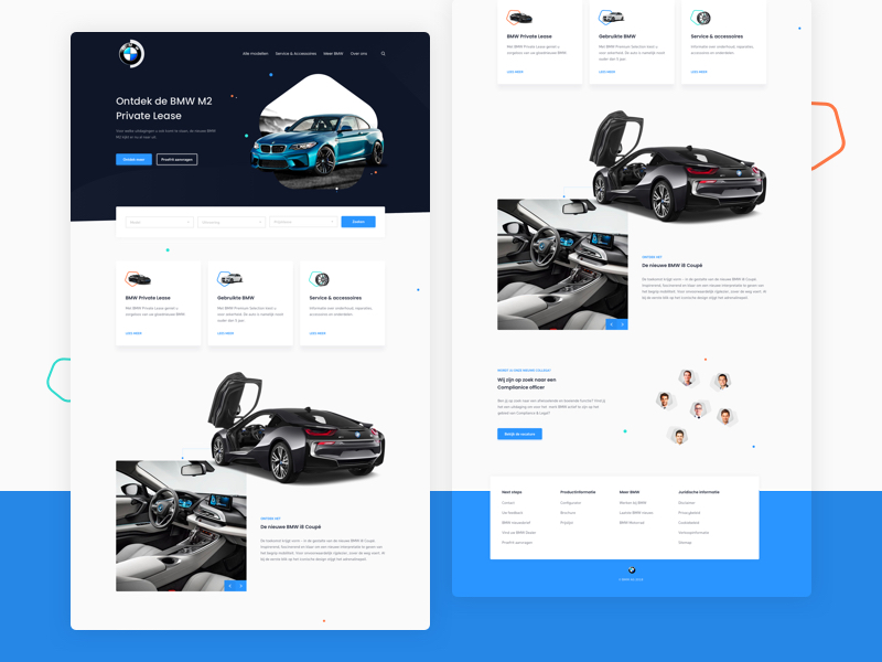 BMW homepage by Bart Klaassen on Dribbble