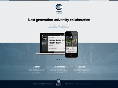 EB Beta landing page app college flat landing page website