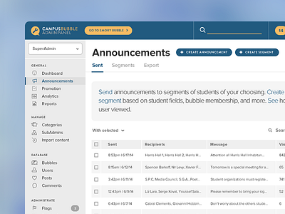 New admin panel admin bubble college dashboard education menu sidebar