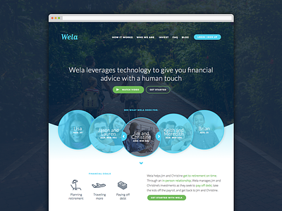 Wela personas homepage desktop financial marketing personas web wela