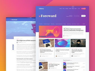 Foreward, the new FullStory blog blog cards colorful foreward fullstory posts search
