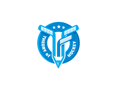 Theory of hockey badge badge design badge logo hockey hockey logo hockey stick icehockey logo school school logo sticks