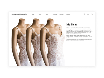 Nicolas Wedding Refn 1 design dresses minimal ui web wedding