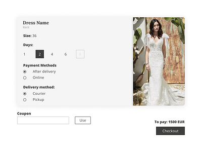 Nicolas Wedding Refn 2 bag checkout design dresses minimal ui ux web wedding