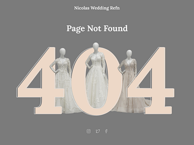 Nicolas Wedding Refn 404 404 design dresses minimal not found typography ui web wedding