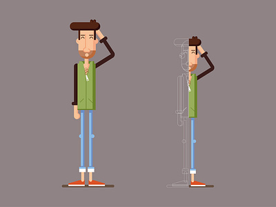 Flat Character Design illustration