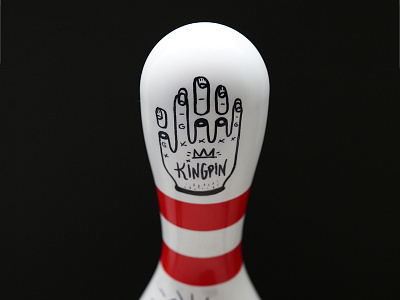 King Pin bowling bowling pin handdrawn illustration paint trophy vans