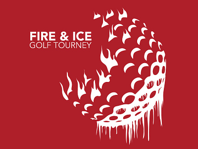 Fire & ice Golf Tourney logo fire golf golf ball ice logo tournament