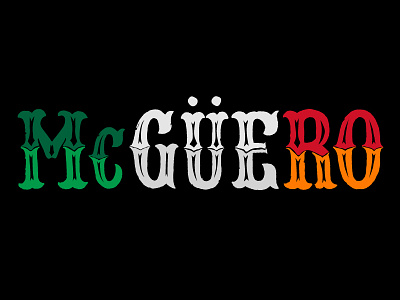 McGuero logo brand esports hand drawn irish logo mexican twitch