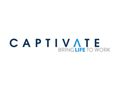 Captivate - Bring Life To Work logo branding corporate logo tagline