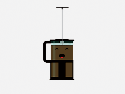 Franchute - French Press animation coffee flat french gif illustration press smile