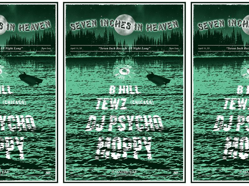 7 Inches in Heaven gig poster michigander michigan heaven