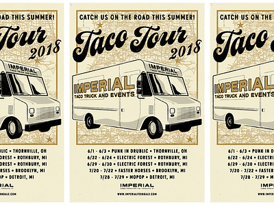 Taco Tour 2018! gig posters imperial midwest taco truck