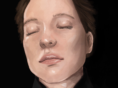 Lea Seydoux digitalart leaseydoux portrait procreate sketch study