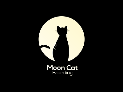 "Moon Cat" Logo 2018 brand branding d design exploration graphic logo premade