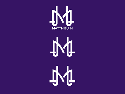 "Matthieu H" Logo 2018 brand branding d design exploration flat graphic identity illustration lettering logo minimal premade type vector