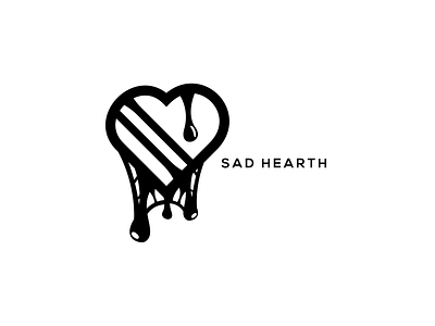 "Sad Hearth" Logo 2018 brand branding d design exploration flat graphic icon identity illustration logo minimal premade type vector