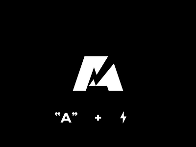 "A + Thunder" Logo exploration 2018 brand branding d design exploration flat graphic icon identity illustration illustrator lettering logo minimal premade type vector web website