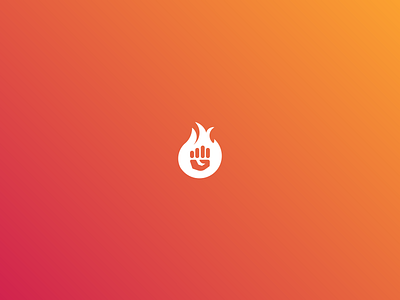 "Fist on Fire" Logo concept 2018 brand branding character clean d design exploration flat graphic icon identity illustration illustrator logo minimal premade type vector web