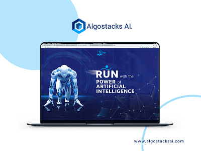 Algostacks run artificialintelligence design landing page mockup ui design web app web development
