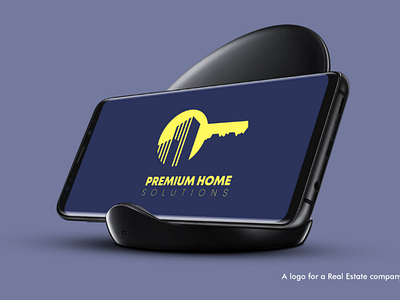 Real estate logo - Premium Home Solutions adobe branding design illustration logo mockup. monogram photoshop