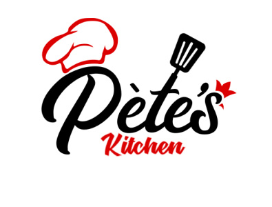 Pete's Kitchen Logo branding design illustration illustrator logo minimal type typography