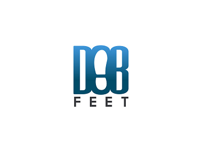 DOB feet branding icon illustrator logo minimal negative space logo typography