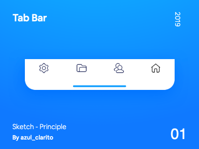 Tab Bar Azul animation aplicación app flat icon interfaz movil ui ux vector