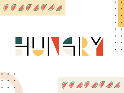 Hungry geometric hungry typography art typography design weekly warm up